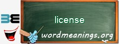 WordMeaning blackboard for license